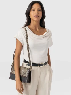 T-shirts & Tanks|Saint and Sofia Cowl Neck Tee - Cream