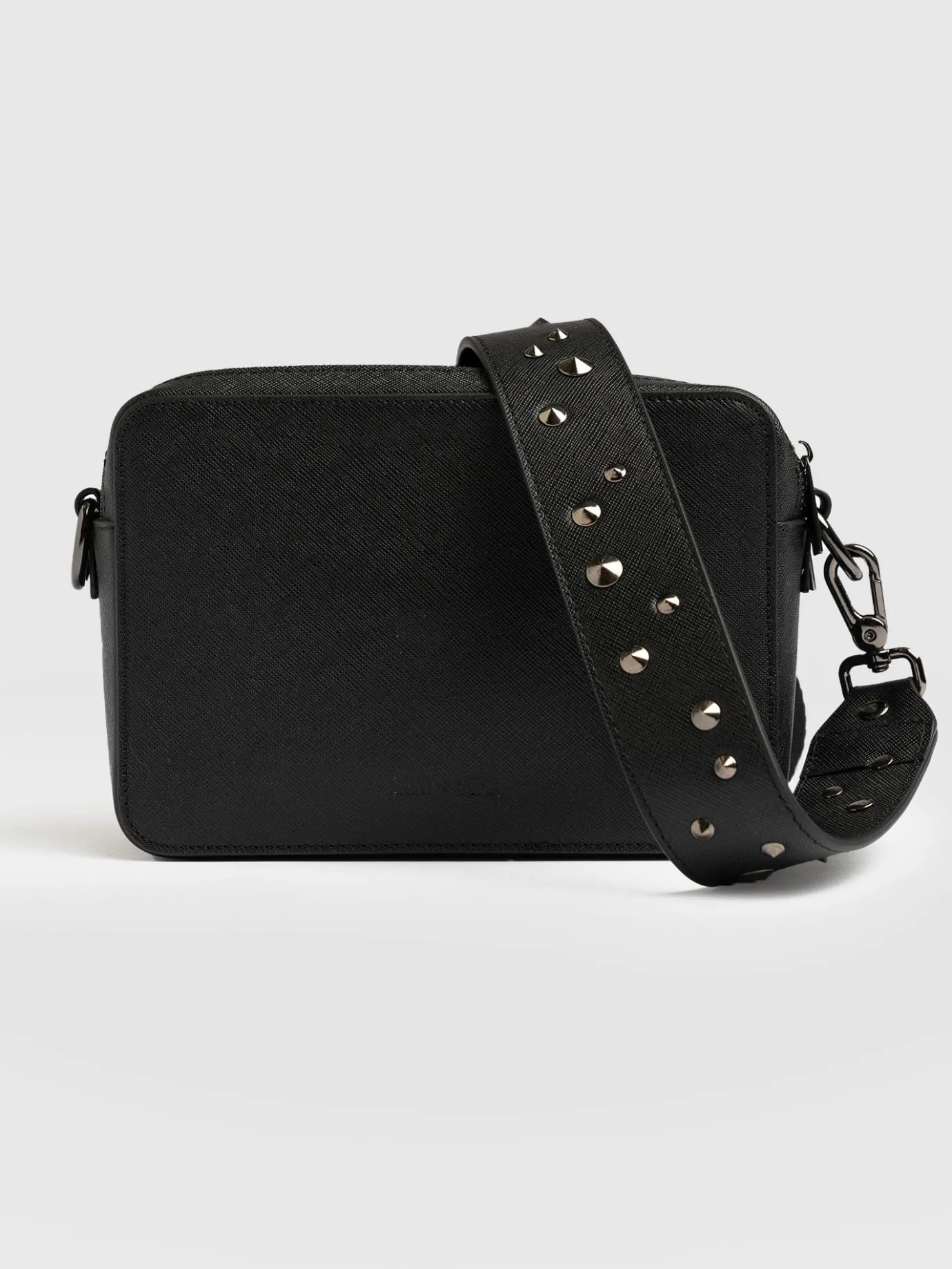 Cross Body Bags|Bags|Saint and Sofia Cross Body Bag - Black Studded