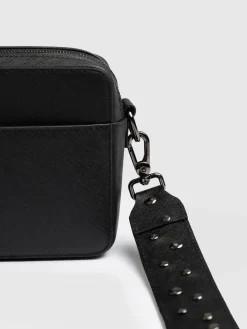 Cross Body Bags|Bags|Saint and Sofia Cross Body Bag - Black Studded