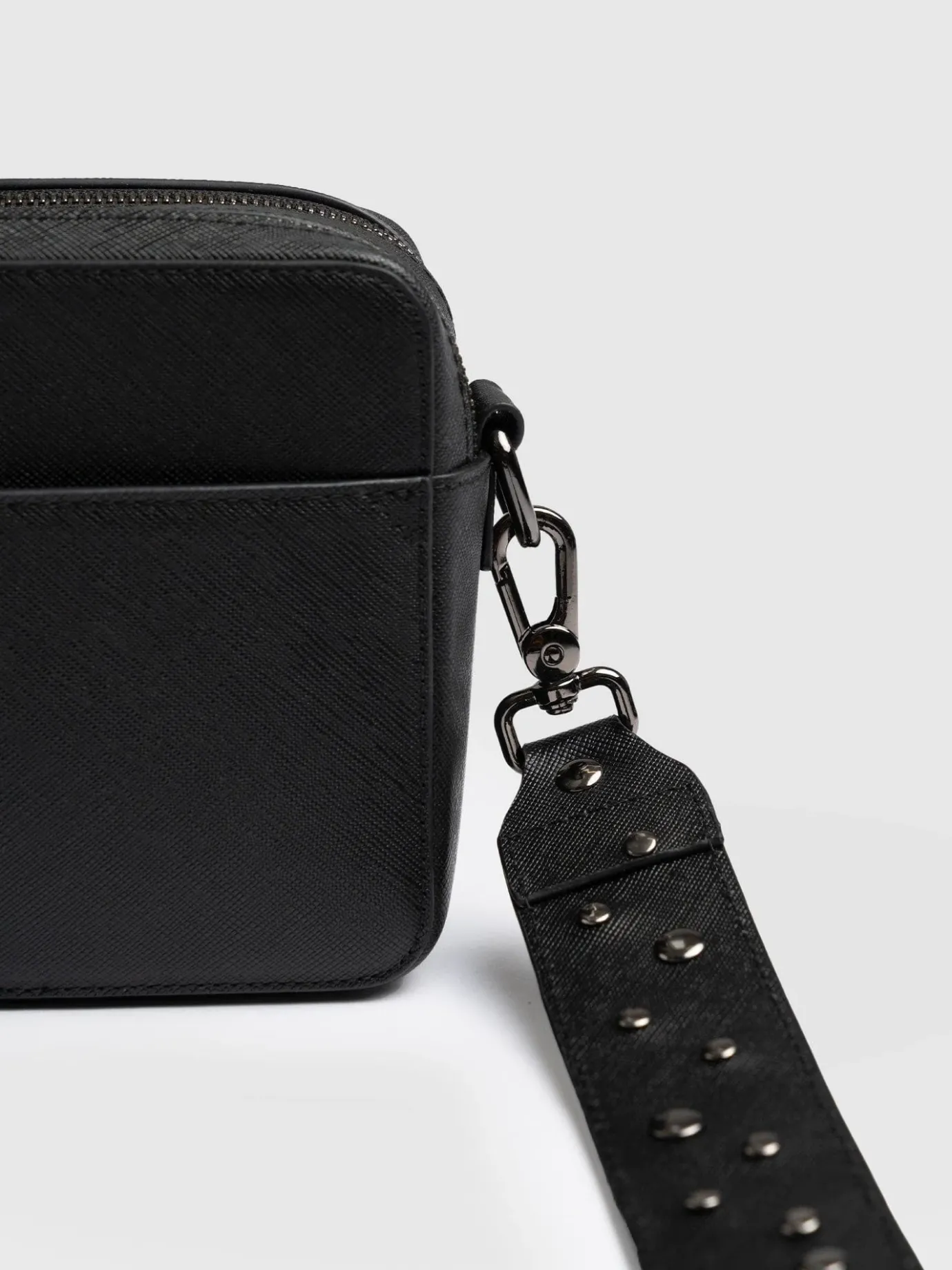 Cross Body Bags|Bags|Saint and Sofia Cross Body Bag - Black Studded