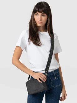 Cross Body Bags|Bags|Saint and Sofia Cross Body Bag - Black Studded