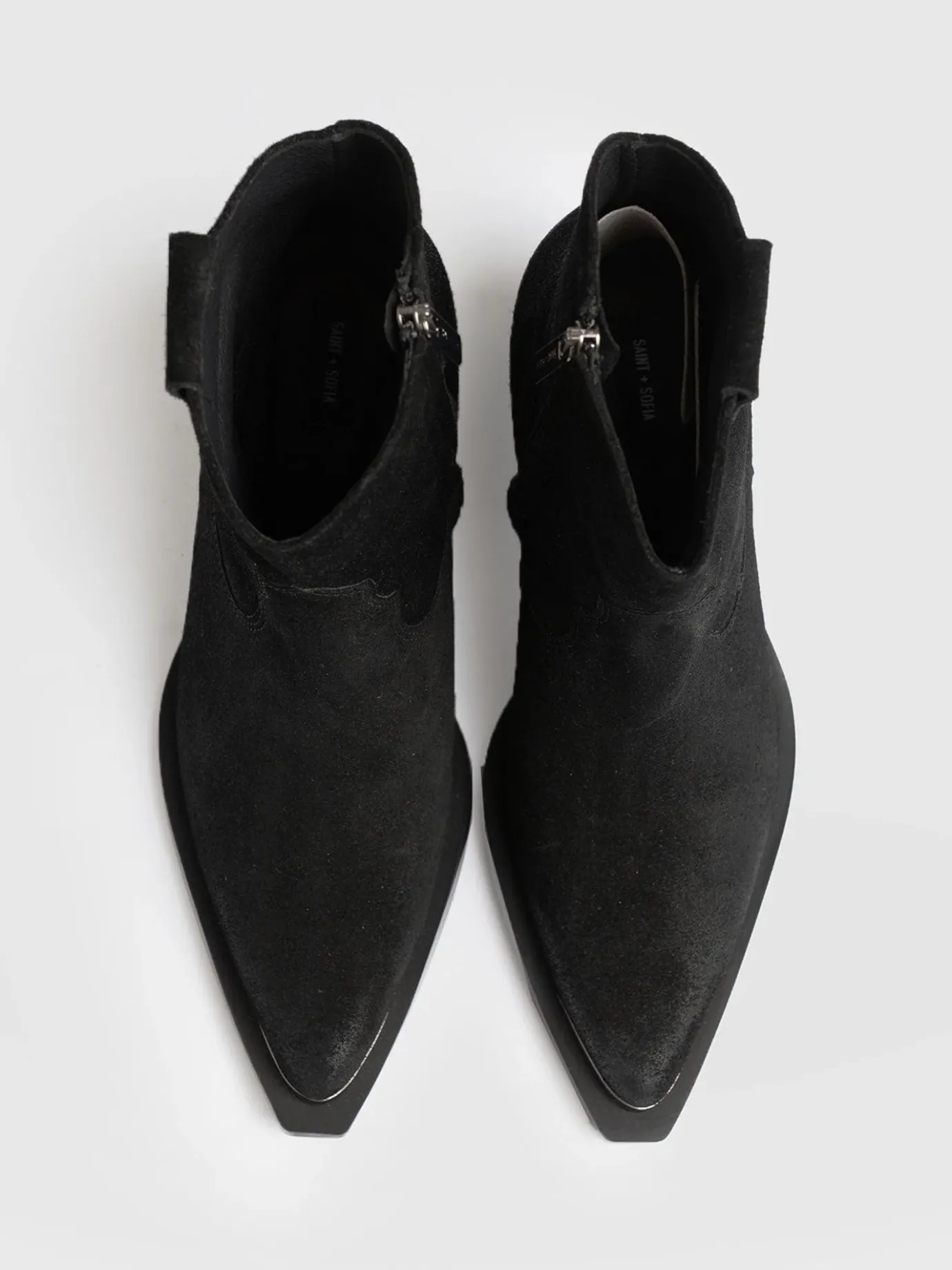 Boots|Shoes|Saint and Sofia Dallas Metal Boot - Black