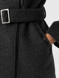 Coats & Jackets|Saint and Sofia Daltrey Biker Coat - Charcoal