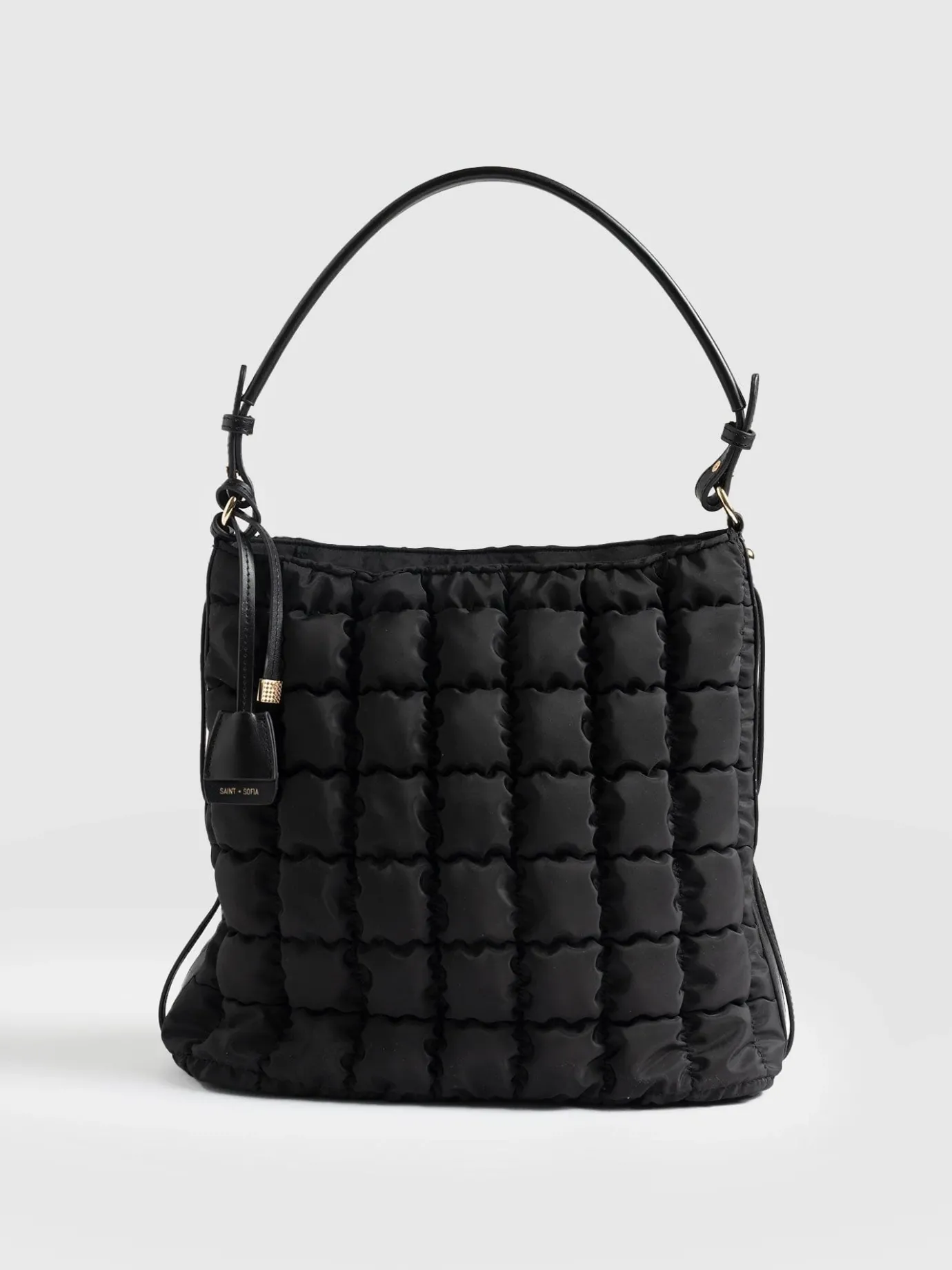 Cross Body Bags|Tote Bags|Saint and Sofia Darcey Puff Tote Bag - Black