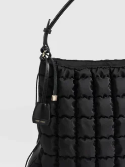Cross Body Bags|Tote Bags|Saint and Sofia Darcey Puff Tote Bag - Black