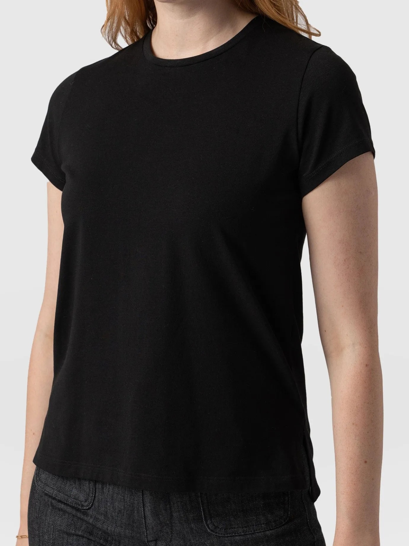 T-shirts & Tanks|Saint and Sofia Easy Cotton Tee - Black