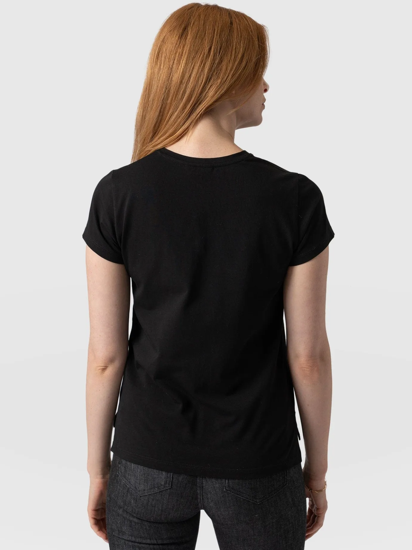 T-shirts & Tanks|Saint and Sofia Easy Cotton Tee - Black
