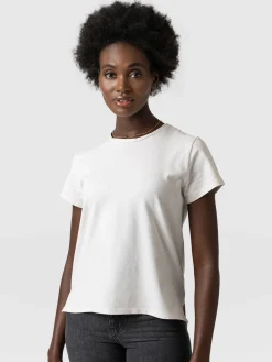 T-shirts & Tanks|Saint and Sofia Easy Cotton Tee - Cream