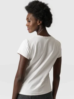 T-shirts & Tanks|Saint and Sofia Easy Cotton Tee - Cream