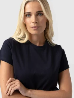 T-shirts & Tanks|Saint and Sofia Easy Cotton Tee - Navy