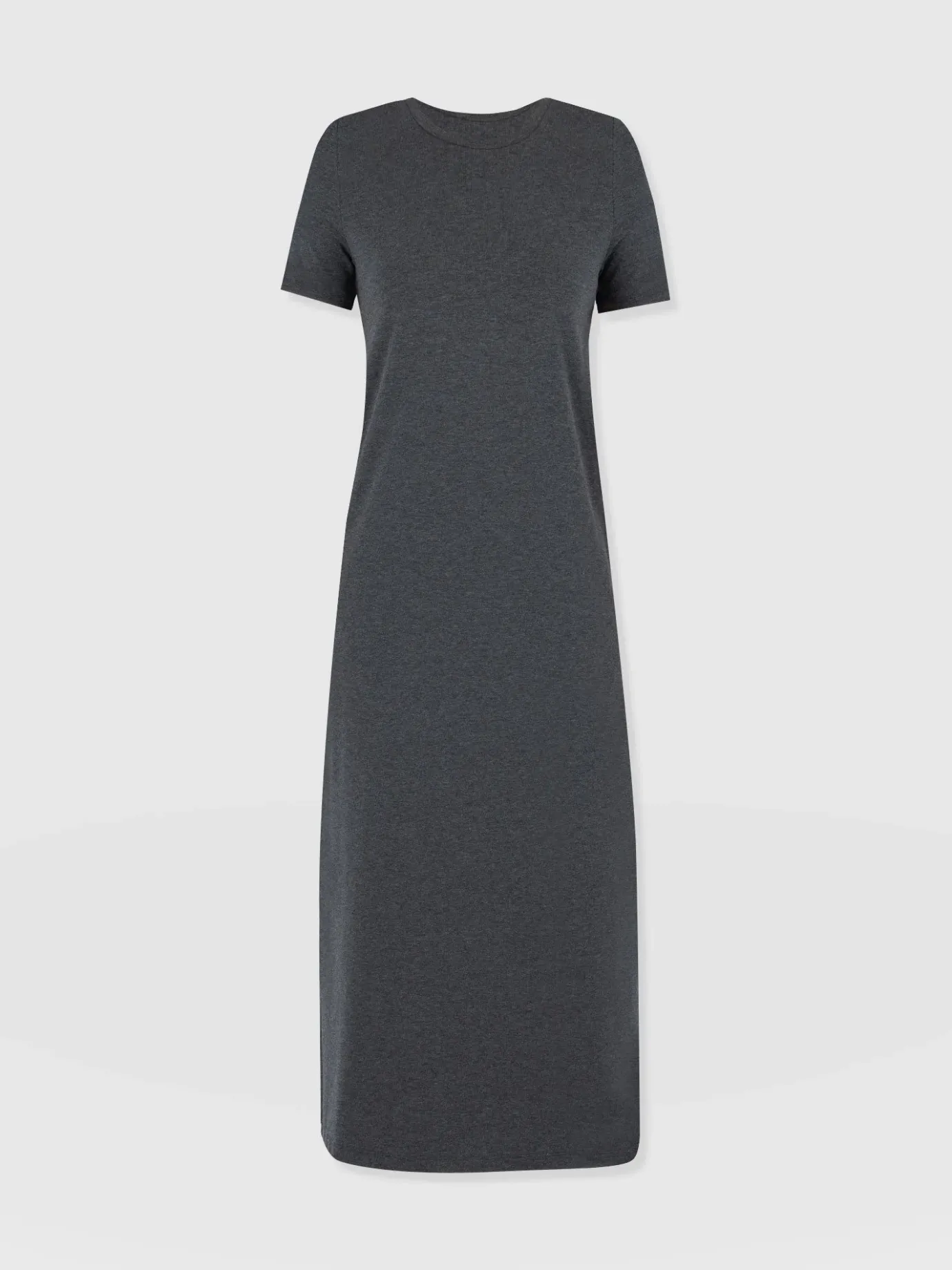 Dresses|Saint and Sofia Easy T-Shirt Midi Dress - Charcoal