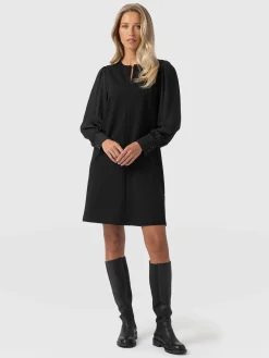 Dresses|Saint and Sofia Esme Zip Up Dress - Black