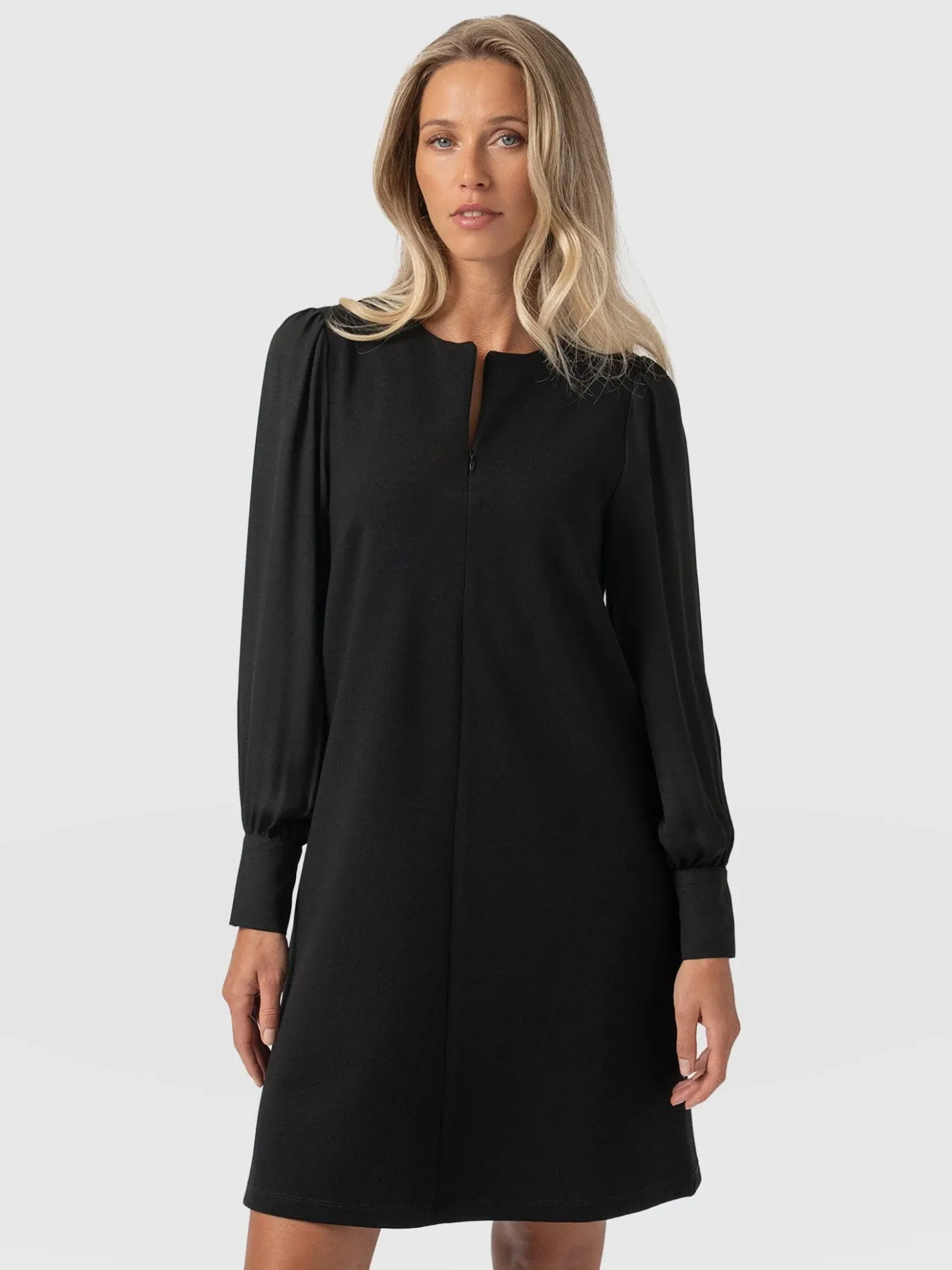 Dresses|Saint and Sofia Esme Zip Up Dress - Black