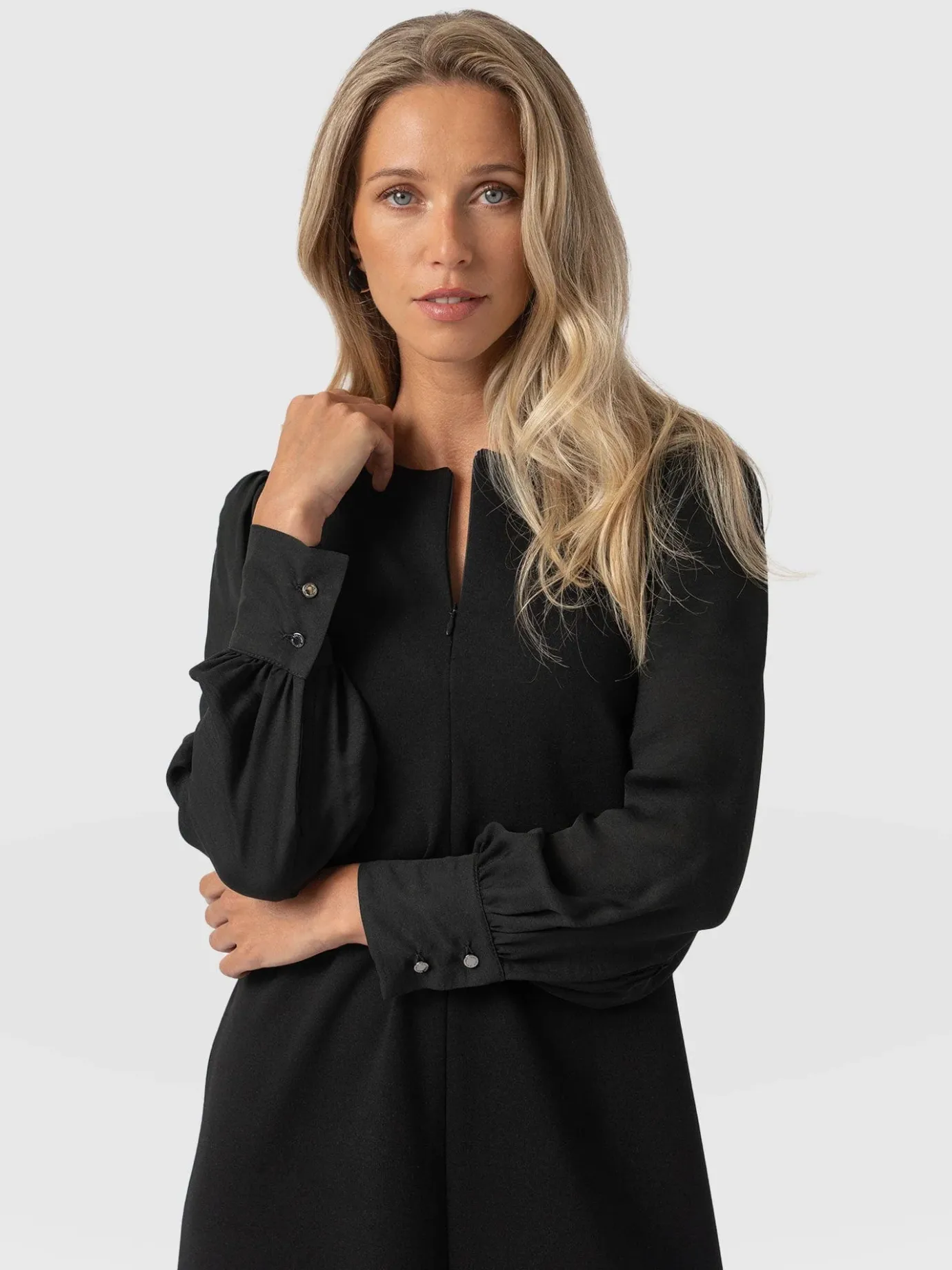 Dresses|Saint and Sofia Esme Zip Up Dress - Black
