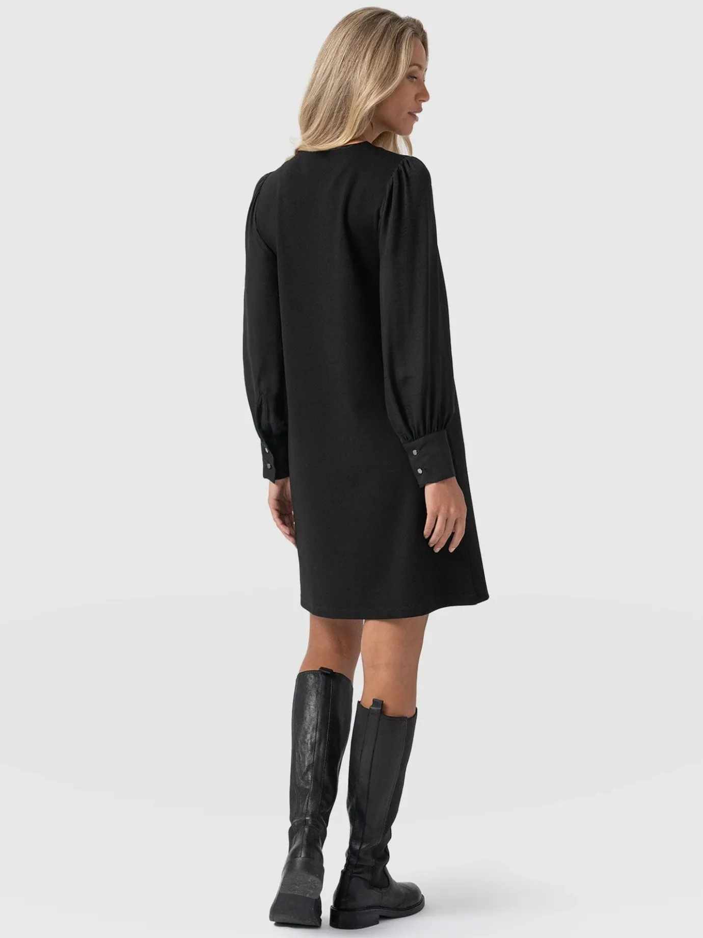 Dresses|Saint and Sofia Esme Zip Up Dress - Black