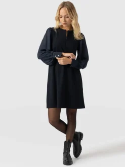 Dresses|Saint and Sofia Esme Zip Up Dress - Navy