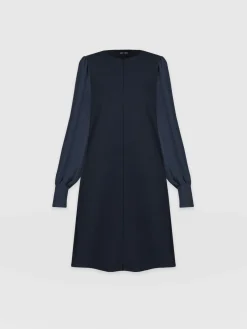 Dresses|Saint and Sofia Esme Zip Up Dress - Navy