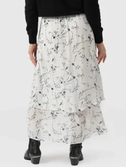 Skirts|Saint and Sofia Etta Layered Skirt - White Floral