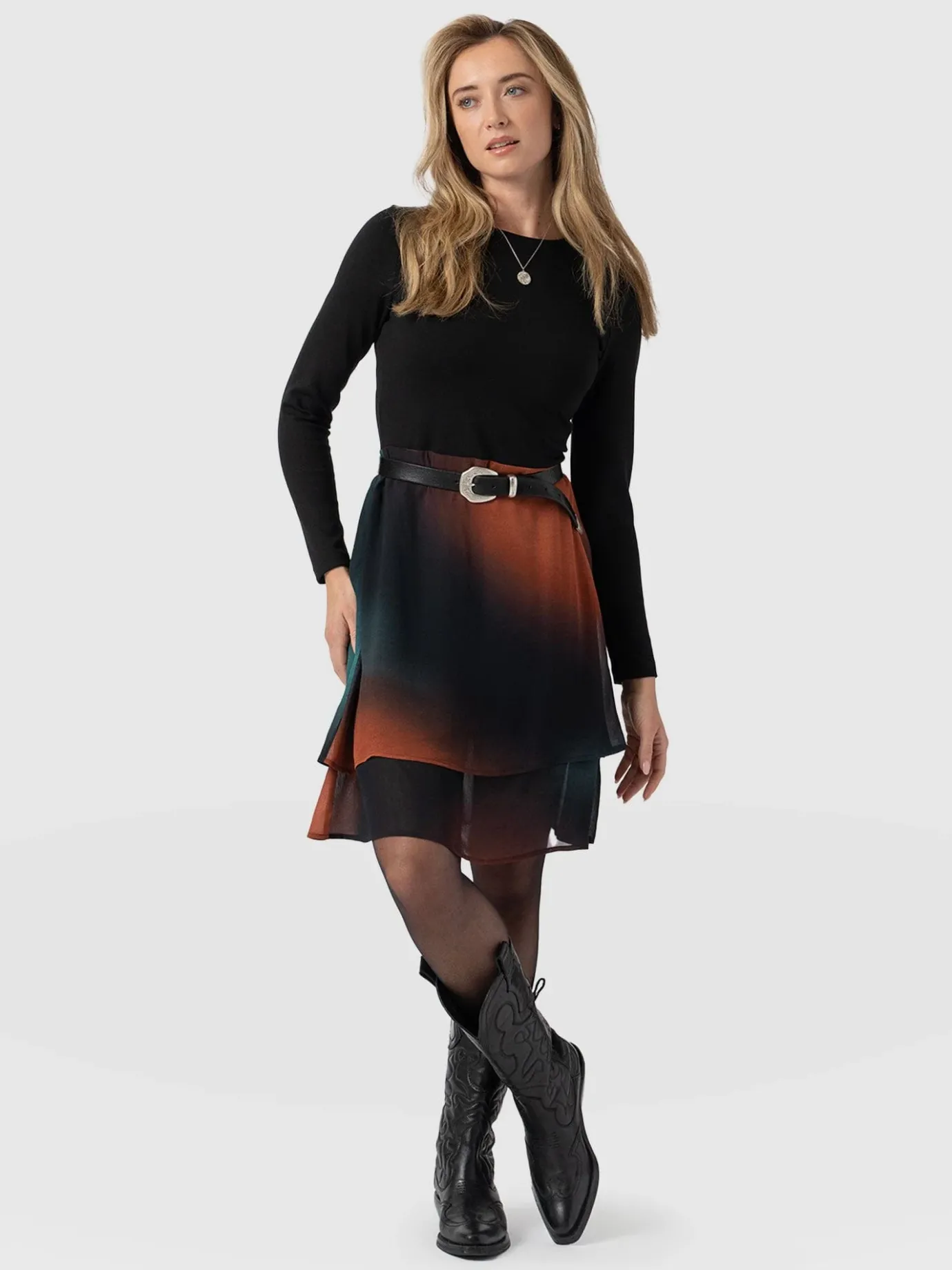 Dresses|Saint and Sofia Etta Mini Layered Dress - Orange Coral