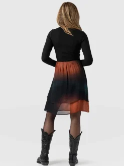 Dresses|Saint and Sofia Etta Mini Layered Dress - Orange Coral