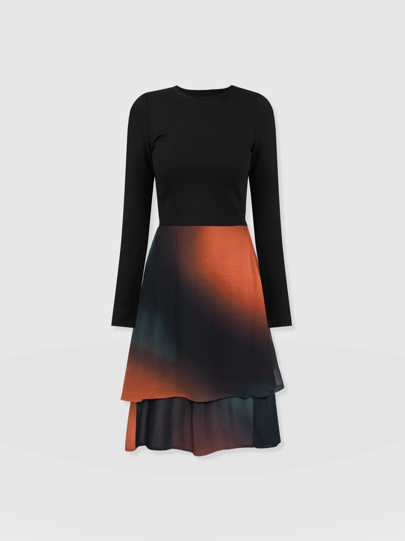 Dresses|Saint and Sofia Etta Mini Layered Dress - Orange Coral