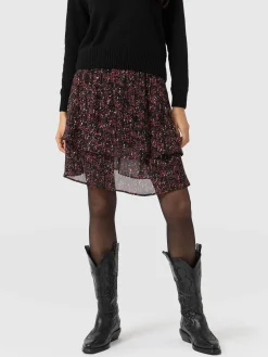 Skirts|Saint and Sofia Etta Mini Layered Skirt - Red Ditsy Leopard