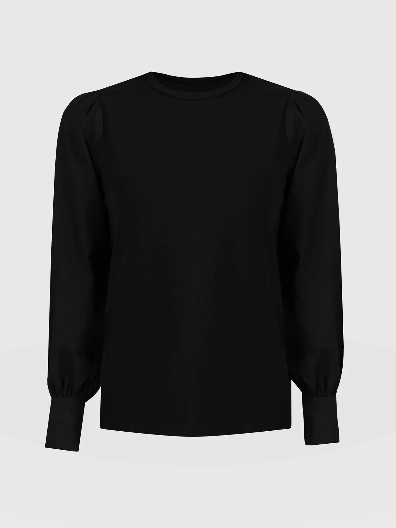 Blouses & Shirts|T-shirts & Tanks|Saint and Sofia Eva Mock Shirt - Black