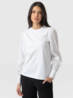 Blouses & Shirts|Saint and Sofia Eva Mock Shirt - White