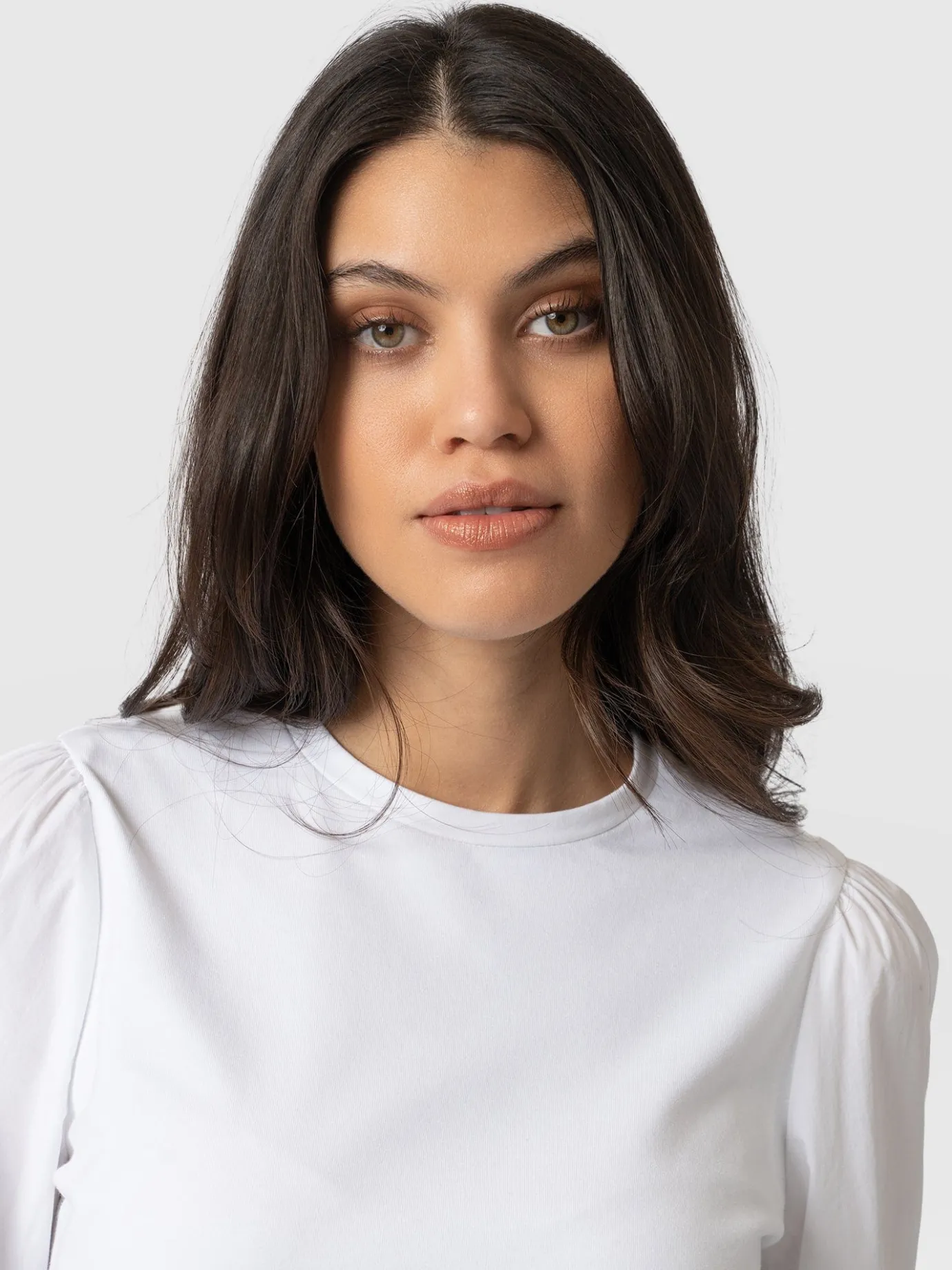 Blouses & Shirts|Saint and Sofia Eva Mock Shirt - White