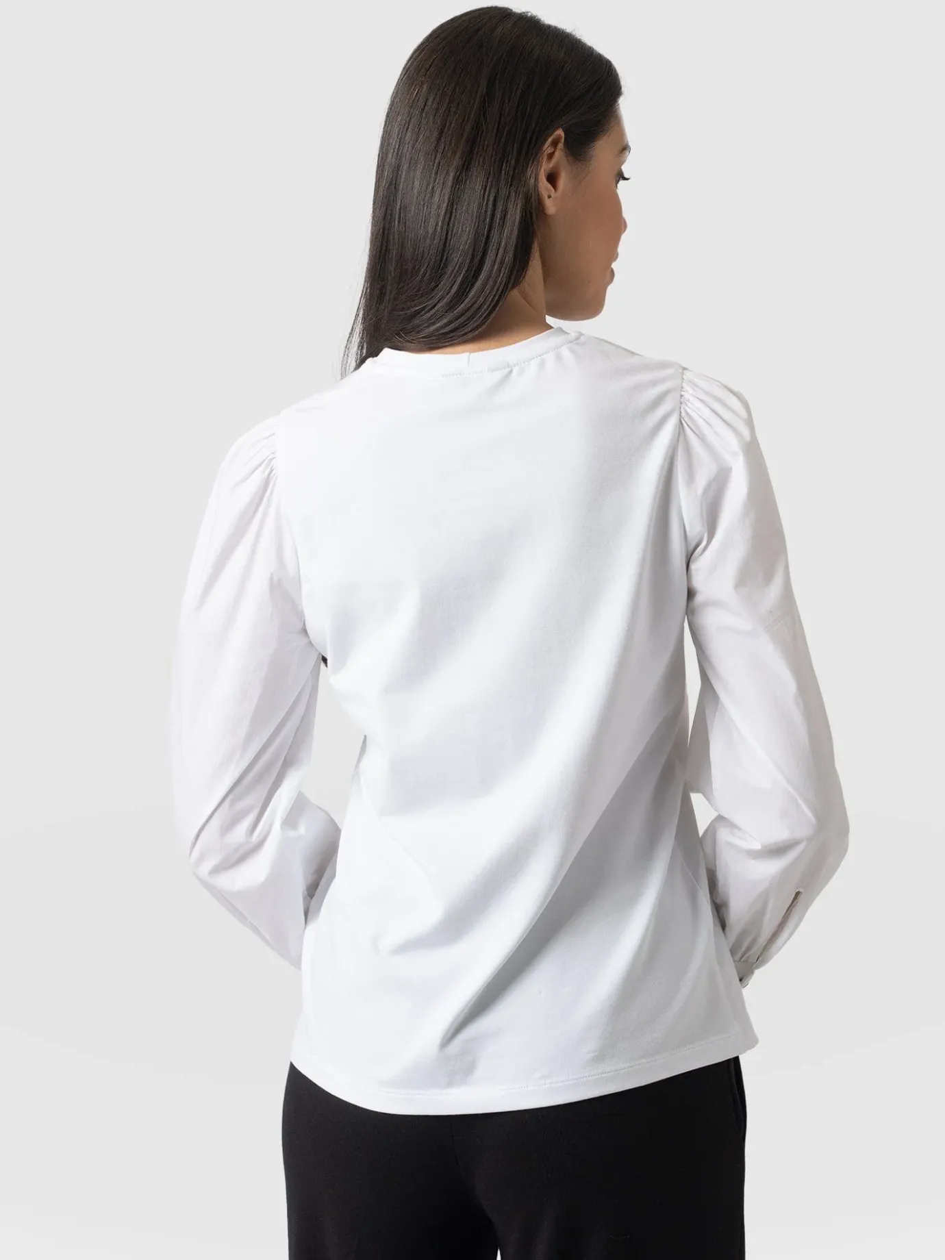 Blouses & Shirts|Saint and Sofia Eva Mock Shirt - White