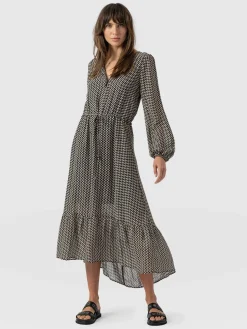 Dresses|Saint and Sofia Evelyn High Low Dress - Monochrome Wave