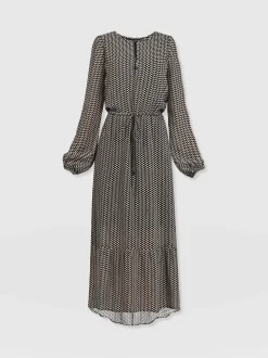 Dresses|Saint and Sofia Evelyn High Low Dress - Monochrome Wave