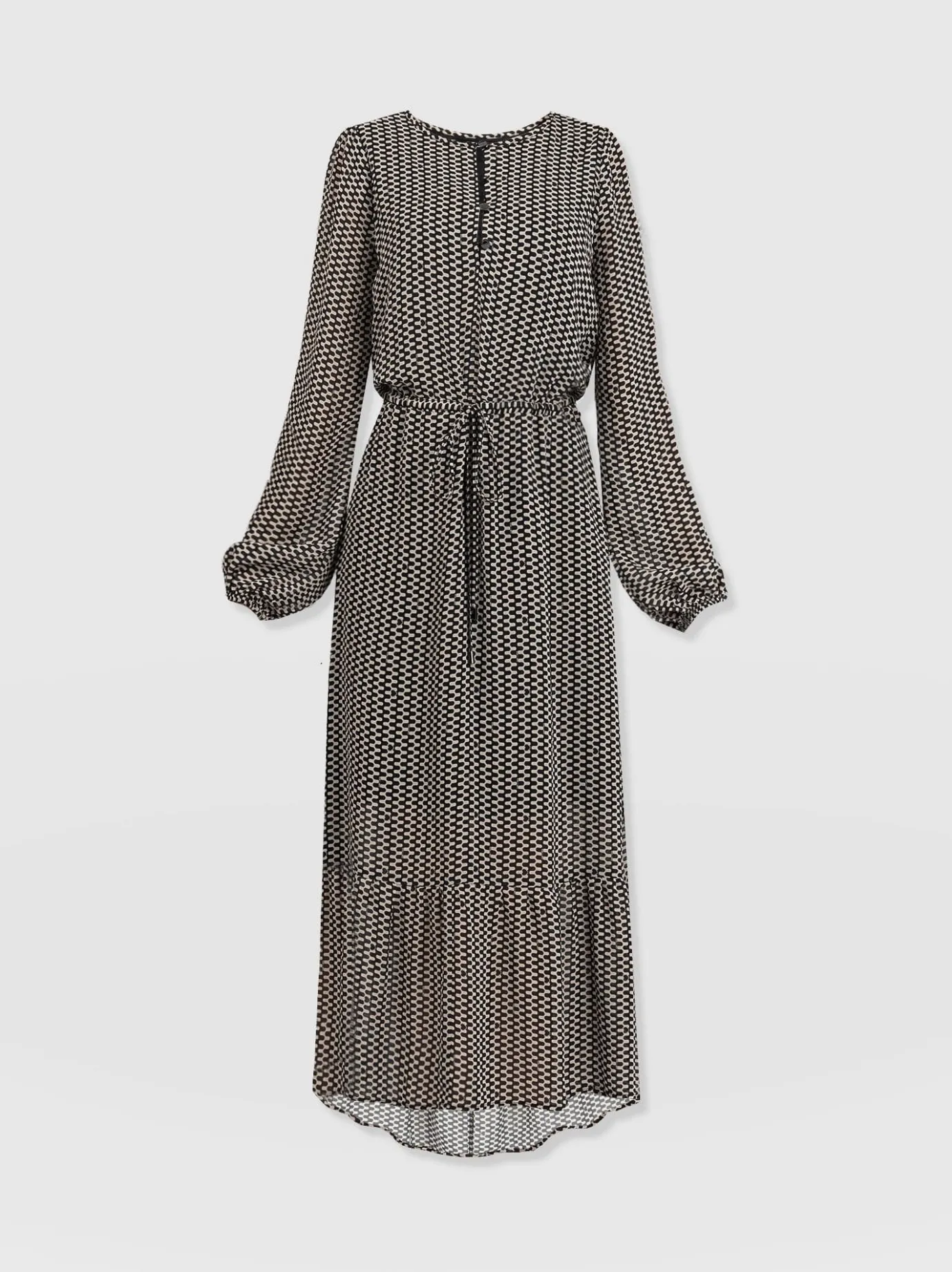 Dresses|Saint and Sofia Evelyn High Low Dress - Monochrome Wave