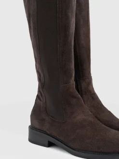 Boots|Leather|Saint and Sofia Evelyn Knee High Boot - Brown
