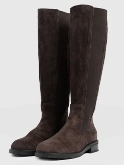 Boots|Leather|Saint and Sofia Evelyn Knee High Boot - Brown