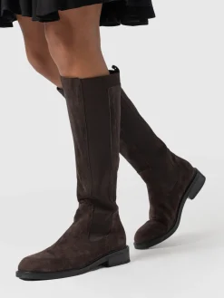 Boots|Leather|Saint and Sofia Evelyn Knee High Boot - Brown
