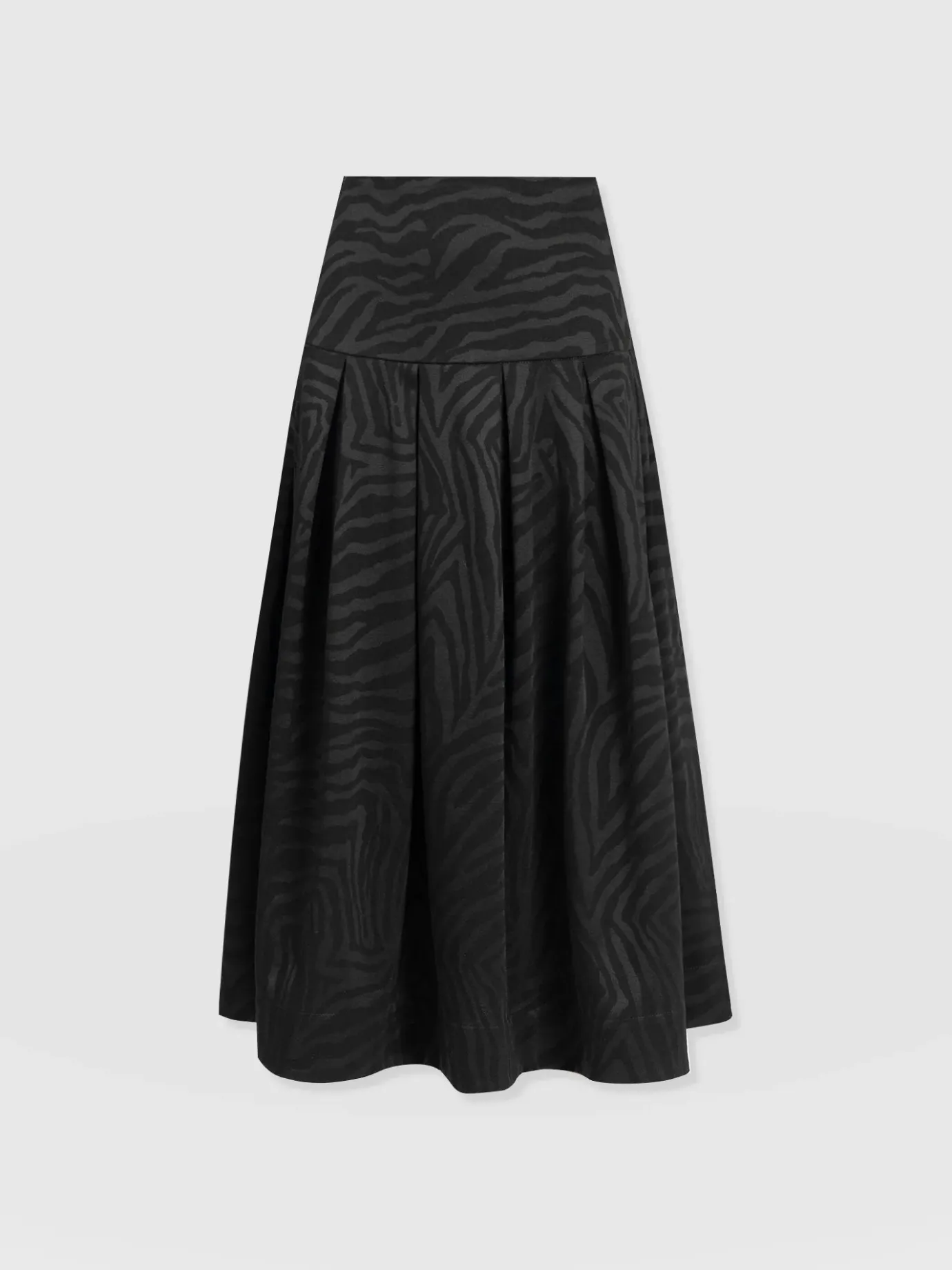 Skirts|Saint and Sofia Everly Pleated Skirt - Black Zebra