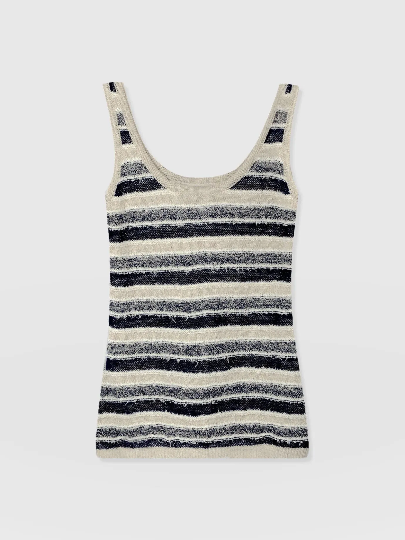 Knitwear|T-shirts & Tanks|Saint and Sofia Fearne Knit Cami - Blue Stripe