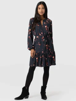 Dresses|Saint and Sofia Fia Mini Tiered Dress - Dark Roses