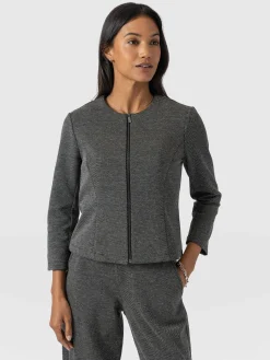 Coats & Jackets|Saint and Sofia Florence Jacket - Grey Twill