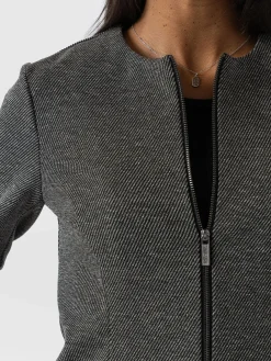 Coats & Jackets|Saint and Sofia Florence Jacket - Grey Twill