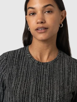 T-shirts & Tanks|Saint and Sofia Glen Crew Neck Tee - Grey/Black