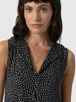Dresses|Saint and Sofia Greenwich Dress - Black Spot Tencel