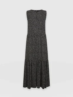 Dresses|Saint and Sofia Greenwich Dress - Black Spot Tencel