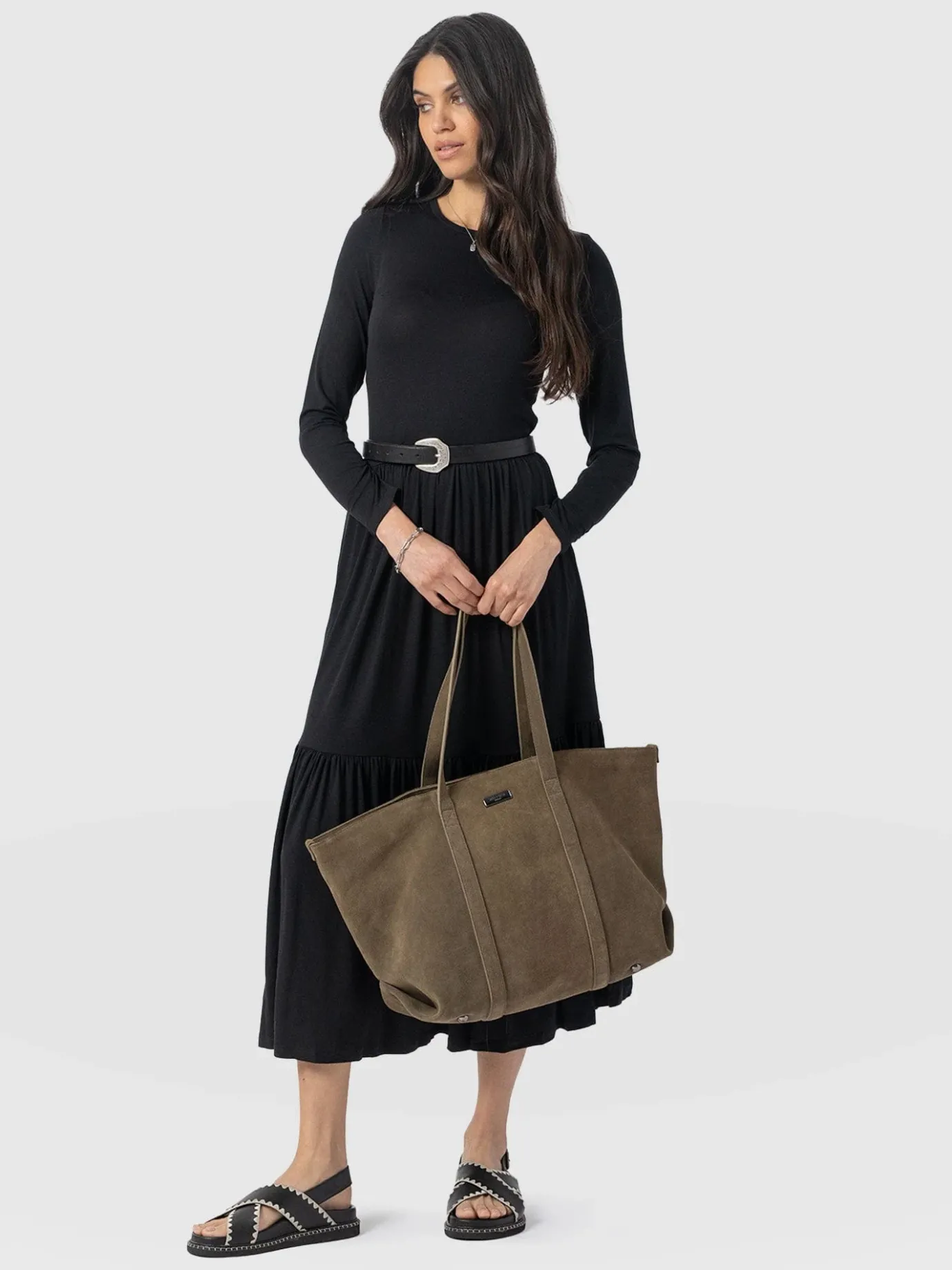 Dresses|Saint and Sofia Greenwich Dress Long Sleeve - Black