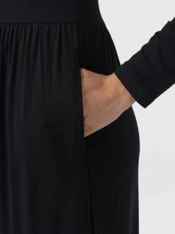 Dresses|Saint and Sofia Greenwich Dress Long Sleeve - Black