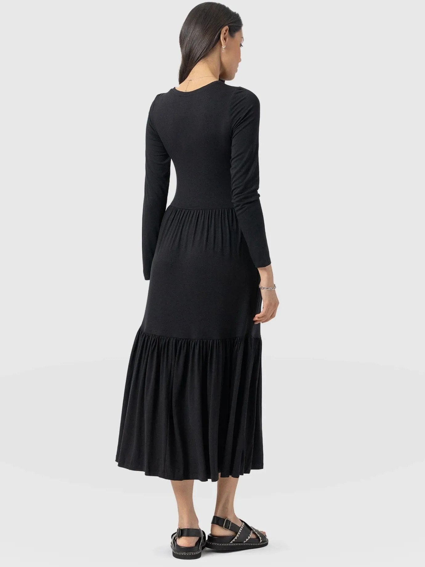 Dresses|Saint and Sofia Greenwich Dress Long Sleeve - Black