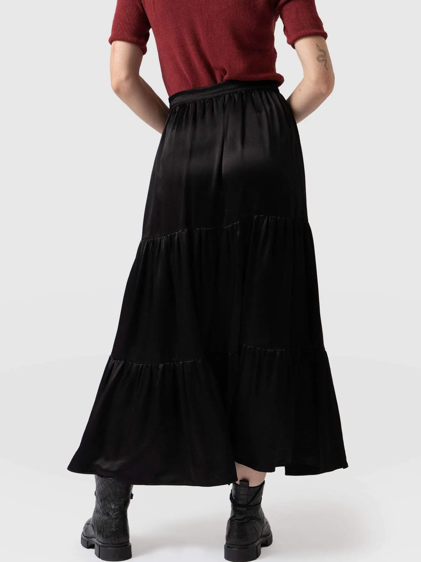 Skirts|Saint and Sofia Greenwich Skirt - Gloss Black