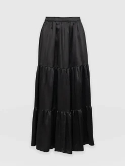 Skirts|Saint and Sofia Greenwich Skirt - Gloss Black