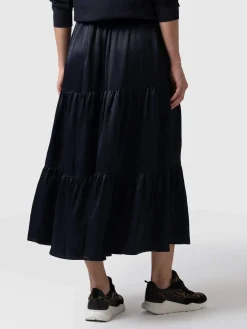Skirts|Saint and Sofia Greenwich Skirt - Navy Viscose